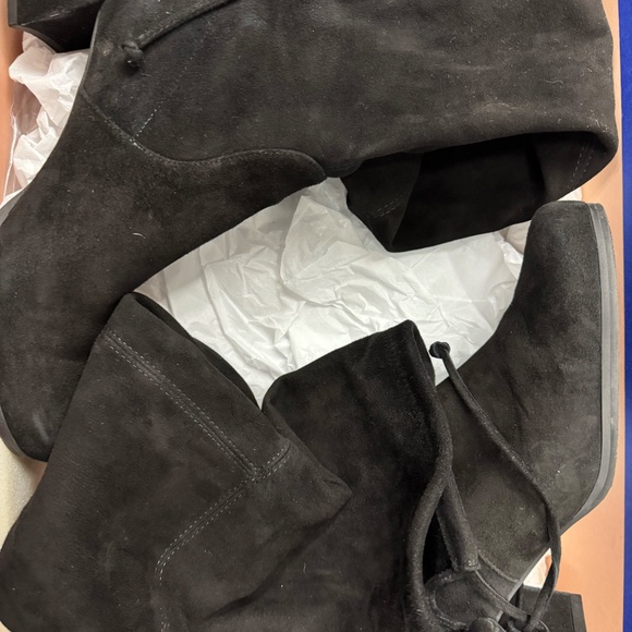 Stuart Weitzman Over the Knee Suede Black Boots - Picture 3 of 4
